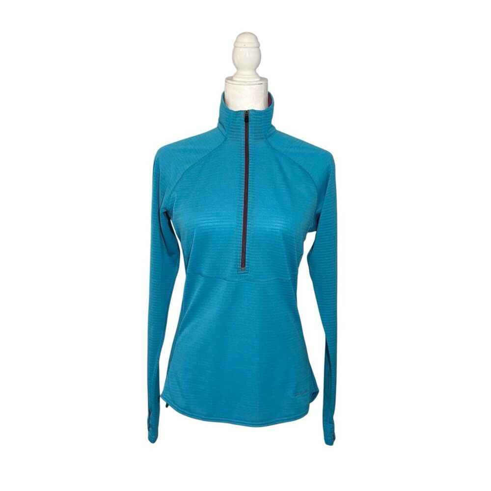Patagonia R1 Regulator 1/2 zip pullover in blue and maroon - M